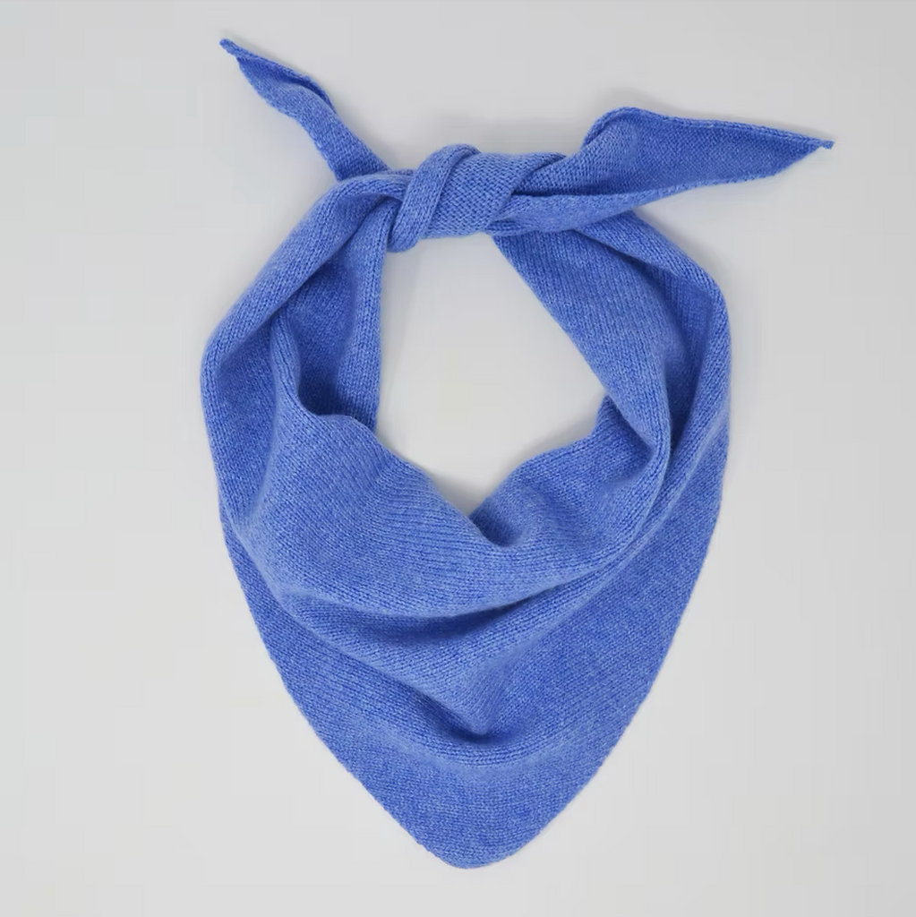 Scarlet Knitwear Lambswool Neckerchief - Skye Blue