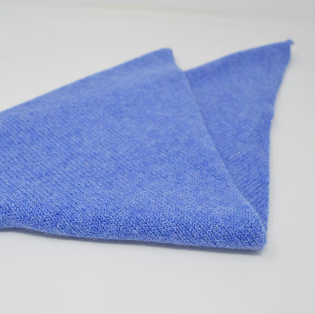 Scarlet Knitwear Lambswool Neckerchief - Skye Blue
