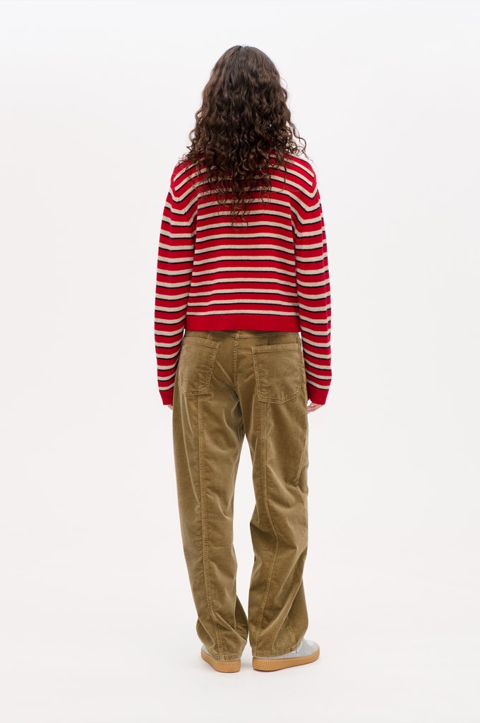 BAUM UND PFERDGARTEN Cori Jumper - Crimson Red Stripe