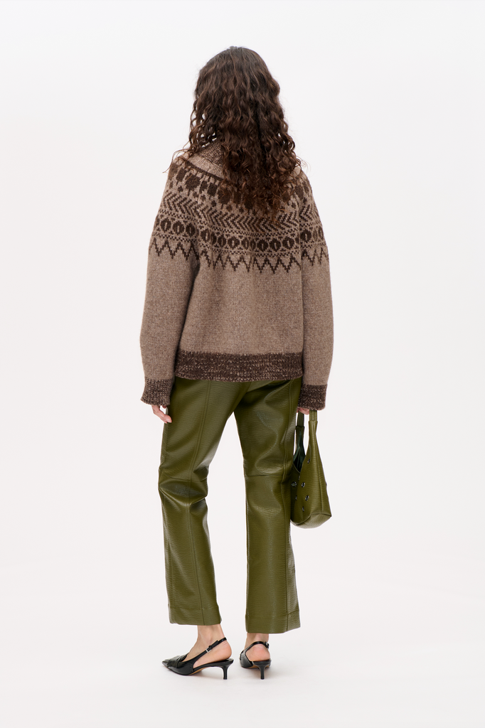 BAUM UND PFERDGARTEN Colin Cardigan - Brown fair Isle