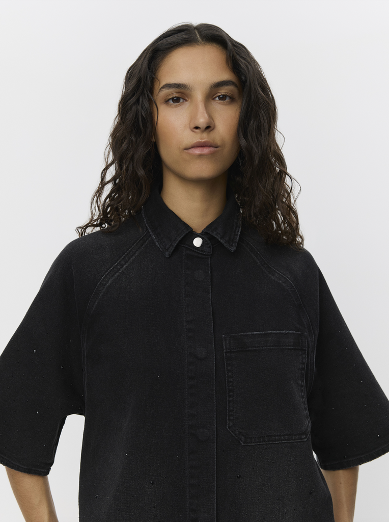SOFIE SCHNOOR MAYSW LONG SHIRT - Washed Black