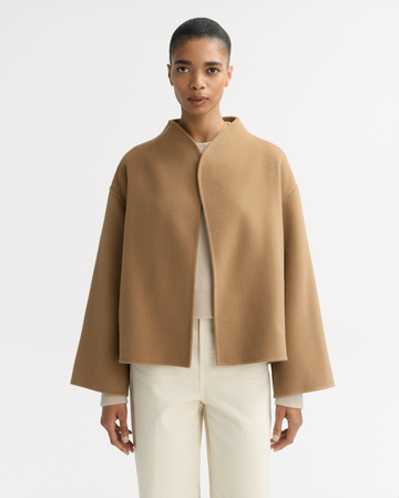 SOFT GOAT Short Jacket - Camel