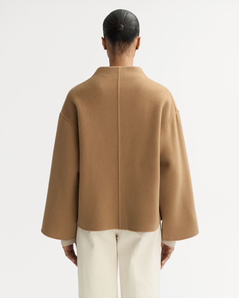 SOFT GOAT Short Jacket - Camel