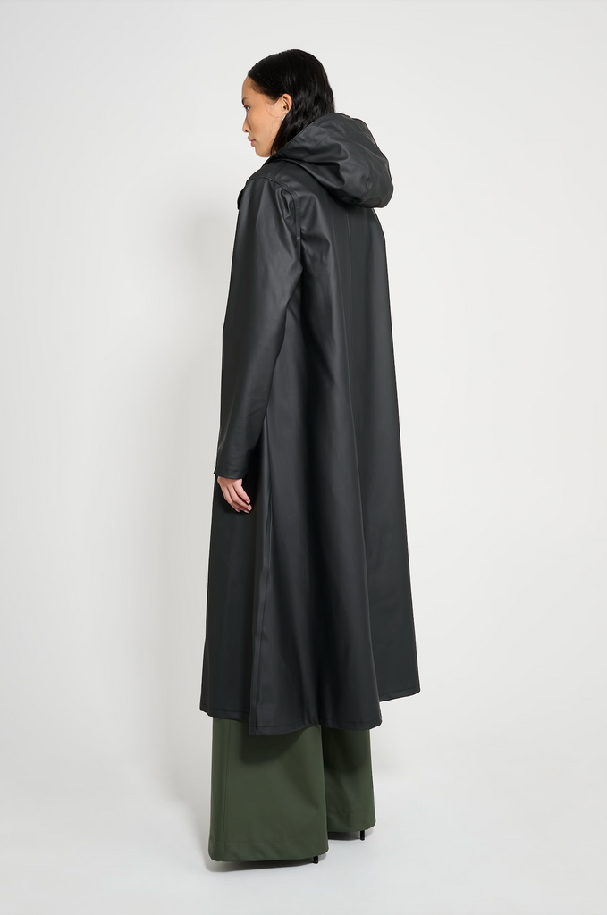 STUTTERHEIM Mosebacke Long Raincoat - Black