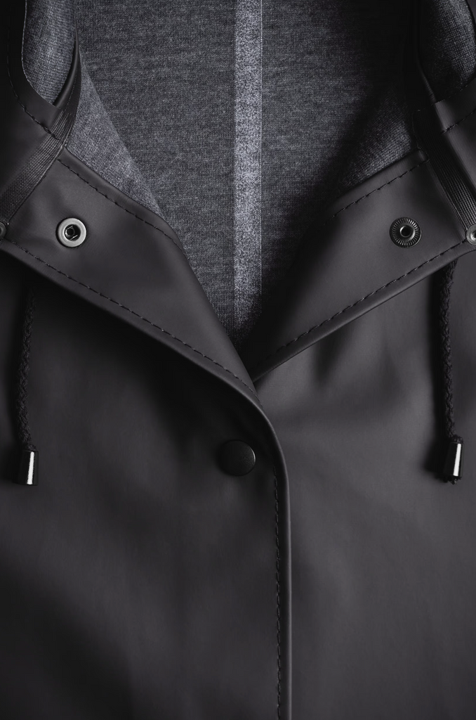 STUTTERHEIM Mosebacke Long Raincoat - Black