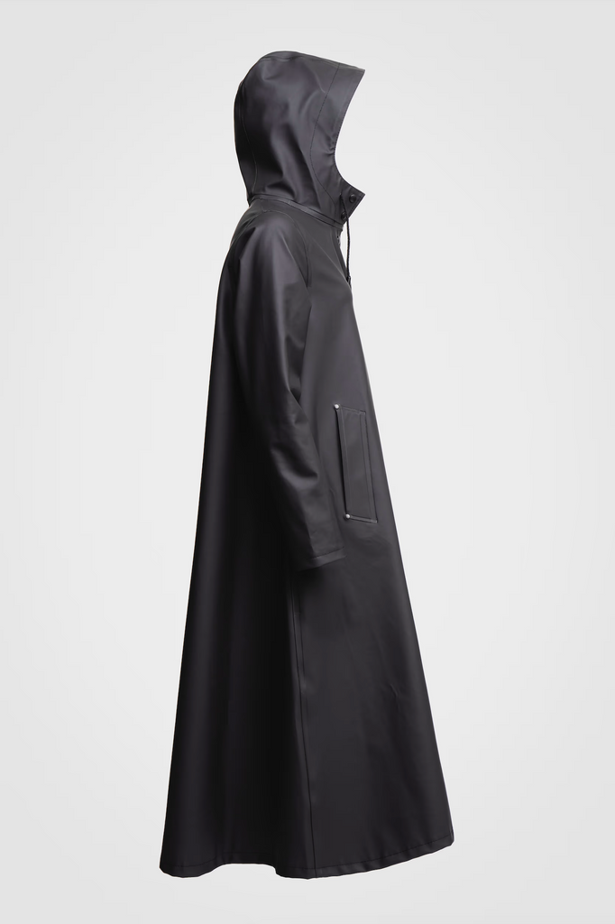 STUTTERHEIM Mosebacke Long Raincoat - Black