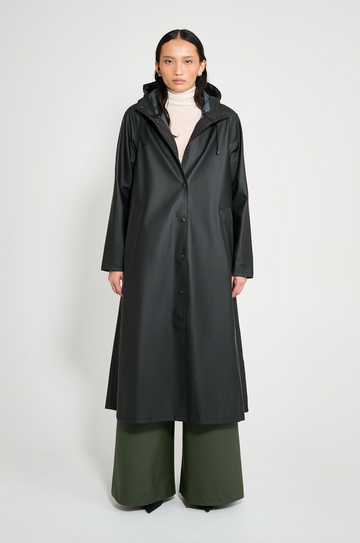 STUTTERHEIM Mosebacke Long Raincoat - Black