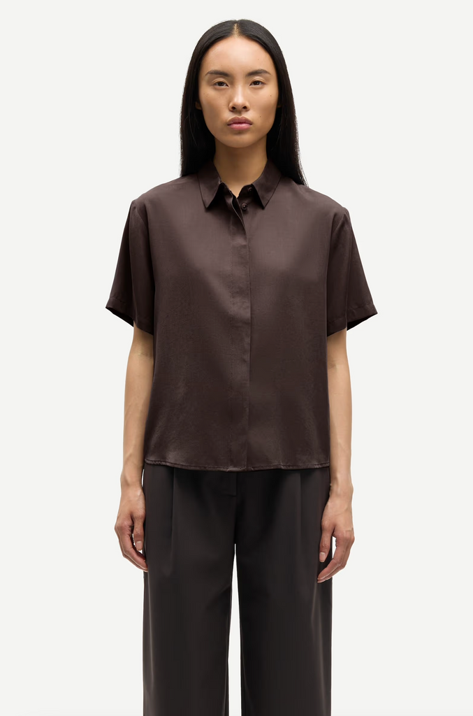 SAMSØE SAMSØE Mina SS Shirt - Fudge