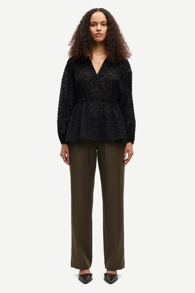 SAMSØE SAMSØE Hoys Straight Trousers - Deep Forest