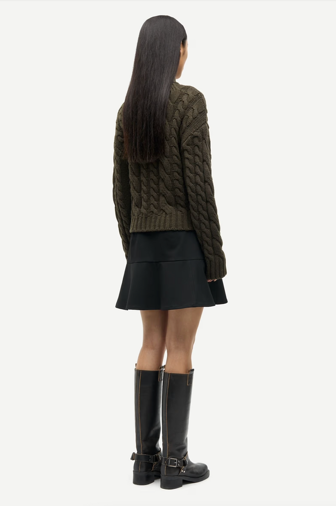 SAMSØE SAMSØE Saharriet Zip Cardigan - Deep Forest