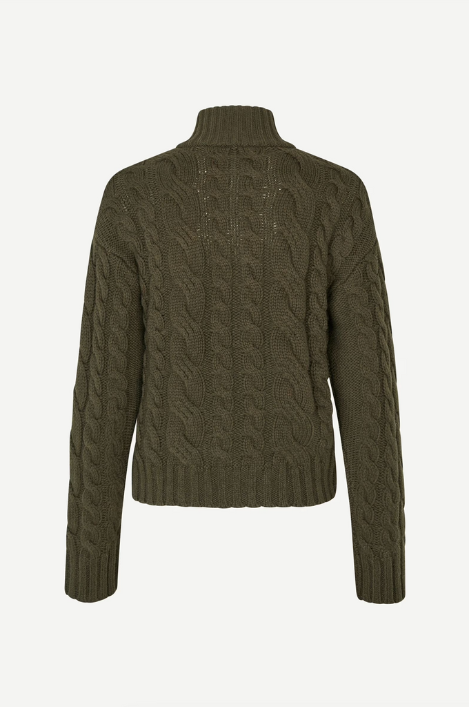 SAMSØE SAMSØE Saharriet Zip Cardigan - Deep Forest