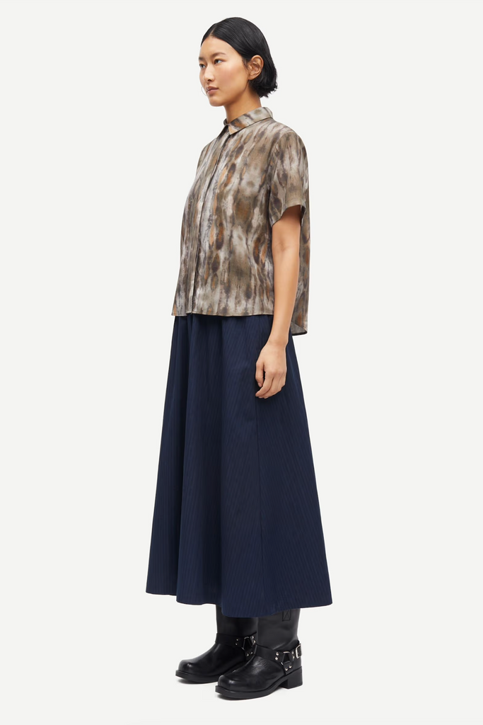 SAMSØE SAMSØE Mina SS Shirt - Aquarel Animal Greige