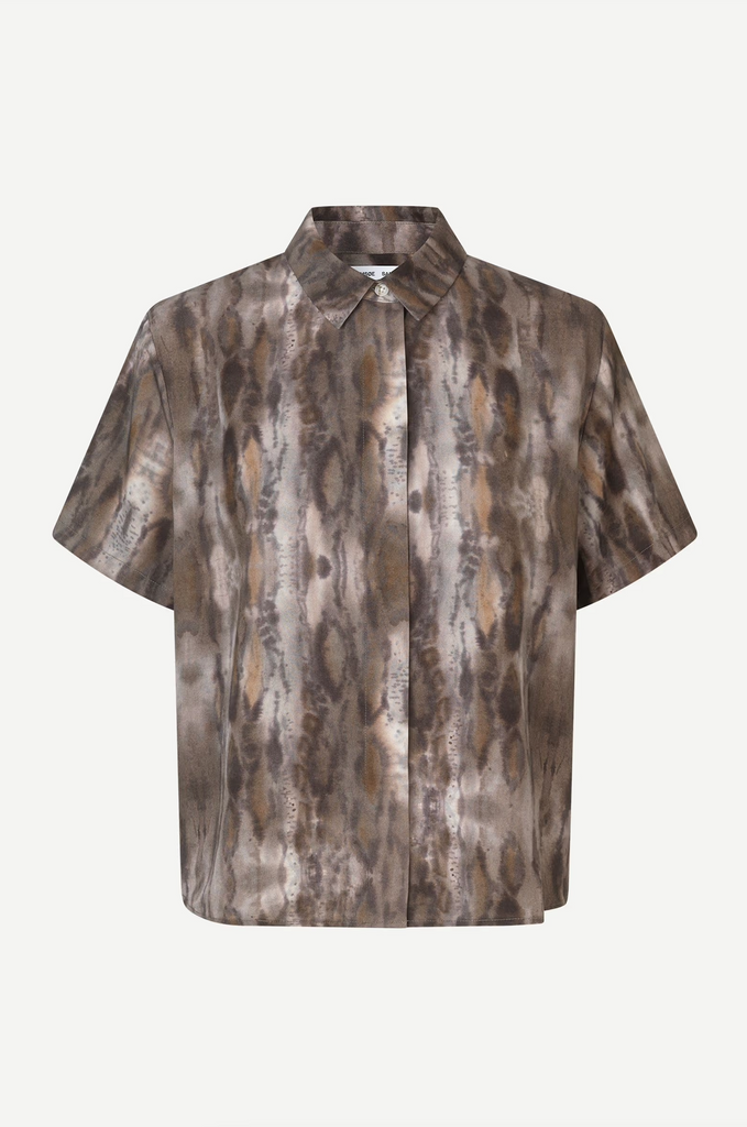 SAMSØE SAMSØE Mina SS Shirt - Aquarel Animal Greige