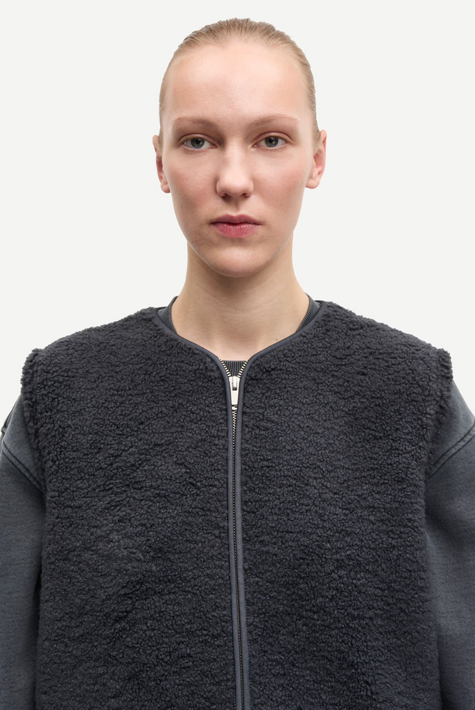 SAMSØE SAMSØE Saautmns Vest - Charcoal Art