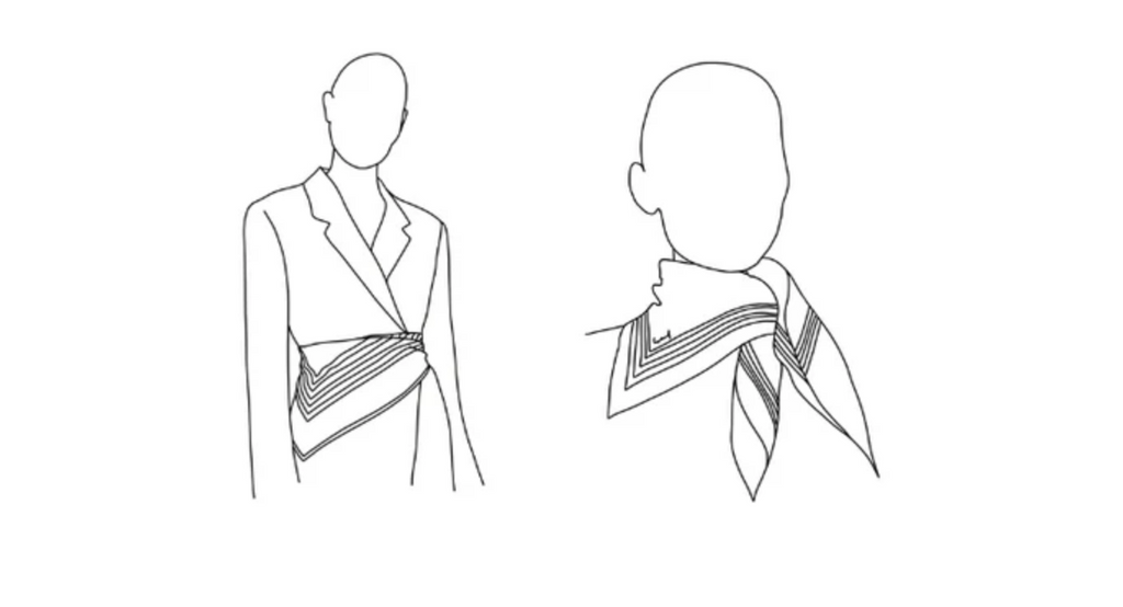 lescarf ZODIAC | NAVY | 65cm