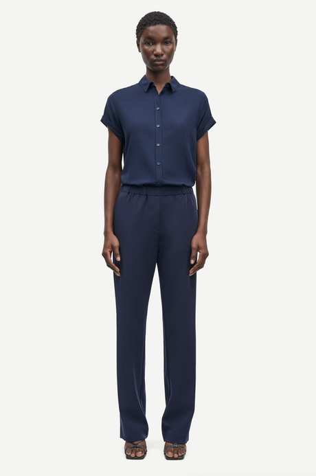SAMSØE SAMSØE Hoys Straight Trousers - Night Sky