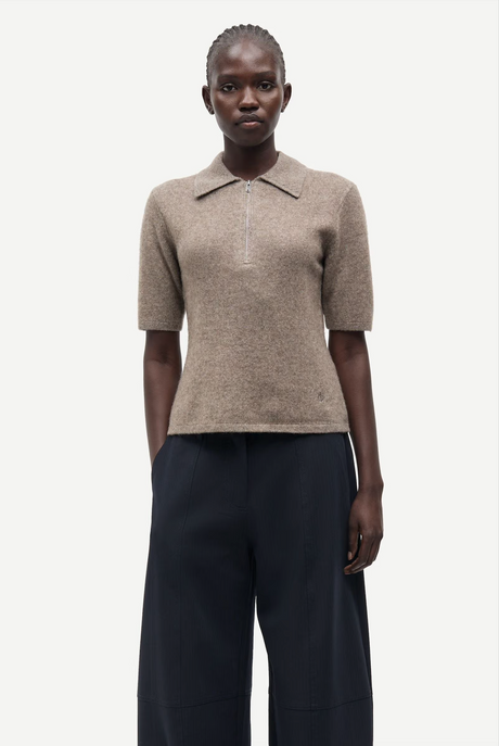 SAMSØE SAMSØE Sanelly HZ Polo - Lead Gray Mel