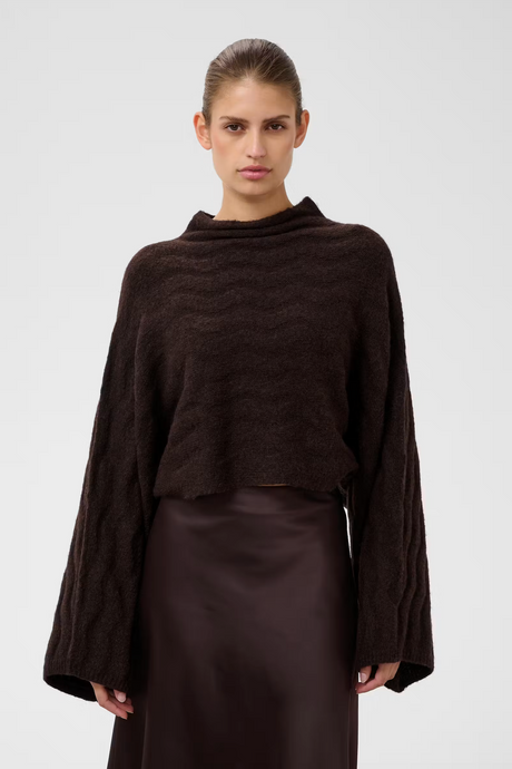 SOAKED - SLIdalia Poncho Pull over - Ganache