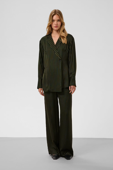 SOAKED - SLCinna Trousers - Green Roisin Stripe