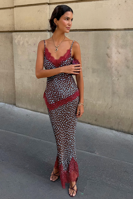 Never Fully Dressed - Chocolate Deer Midi Maeva Skirt