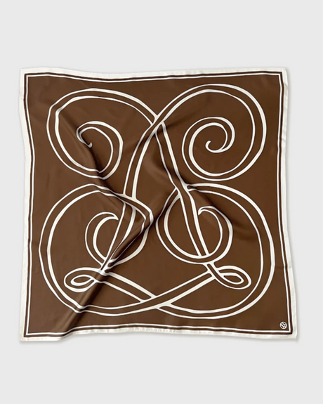 MONOGRAM SCARF | MOCHA MOUSSE | 80cm