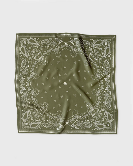 lescarf PAISLEY SCARF | OLIVE GREEN | 65cm
