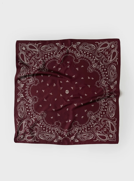 lescarf PAISLEY SCARF | WINE RED | 65cm