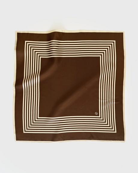 lescarf STRIPED SCARF | MOCHA MOUSE | 65cm