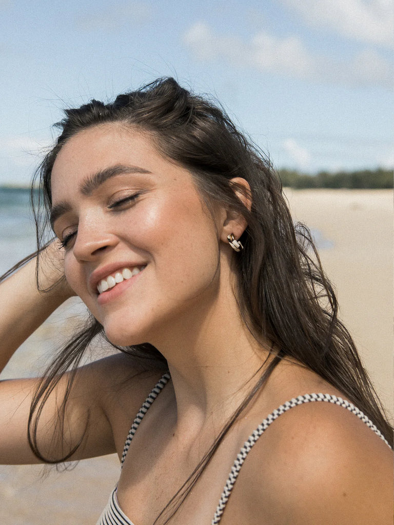 NAT + NOOR Mali Hoops - Coco Cream
