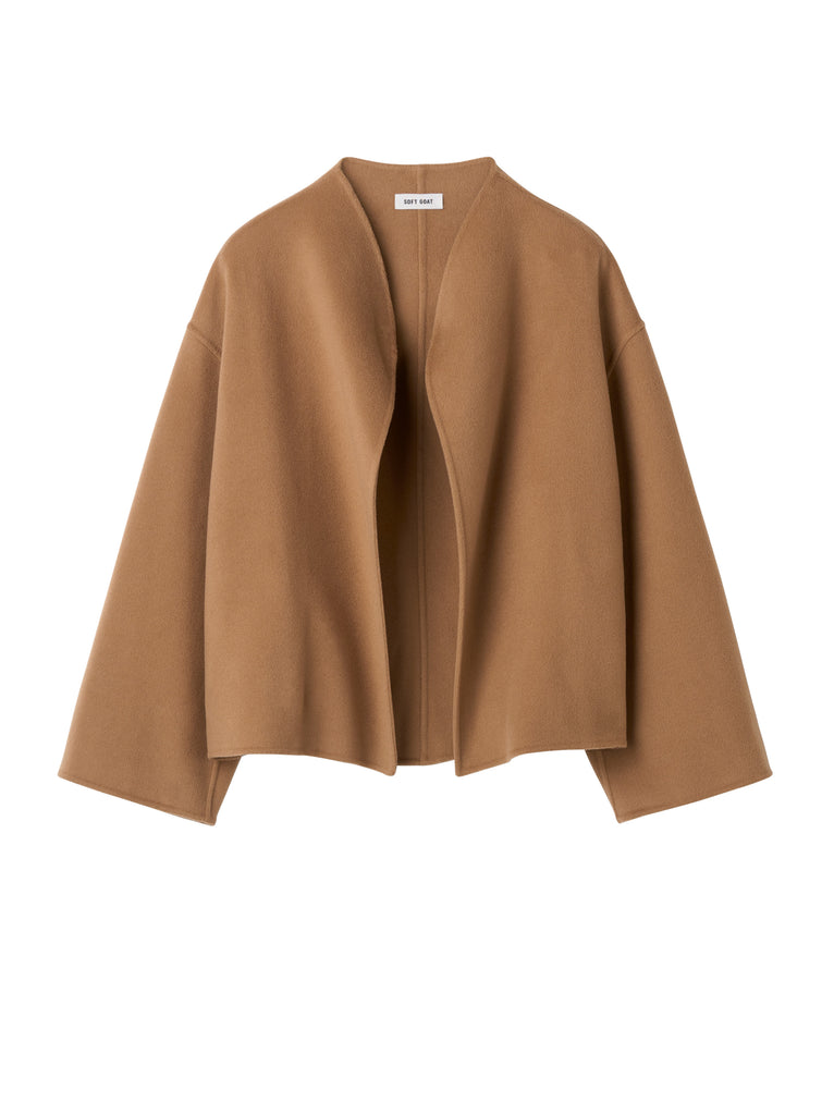 SOFT GOAT Short Jacket - Camel