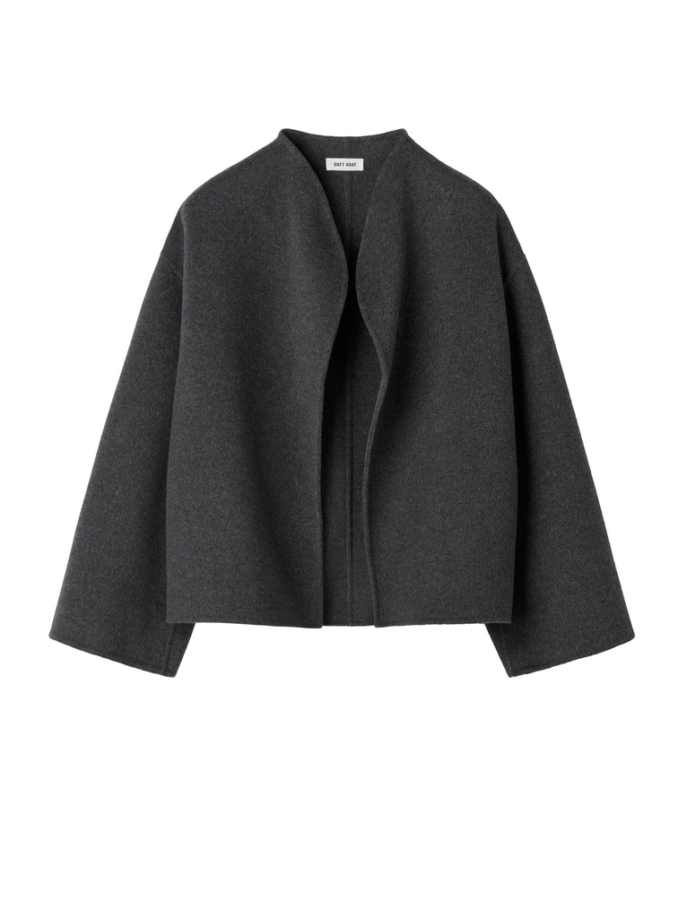 SOFT GOAT Short Jacket - Dark Grey