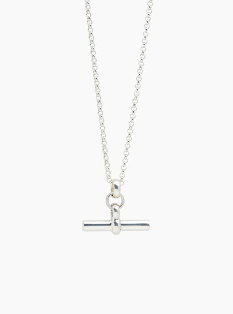 Tilly Sveaas Medium Silver T-Bar on Belcher Chain 50cm