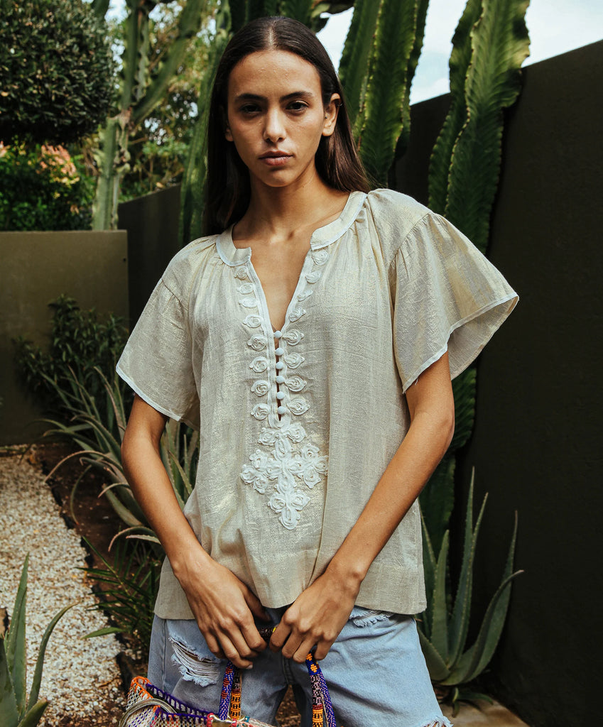 Rose and Rose Upminster Top - Gold