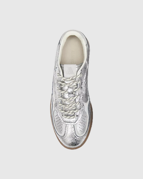 ALOHAS Tb 490 Shimmer Recycled Silver Cream Leather Sneakers