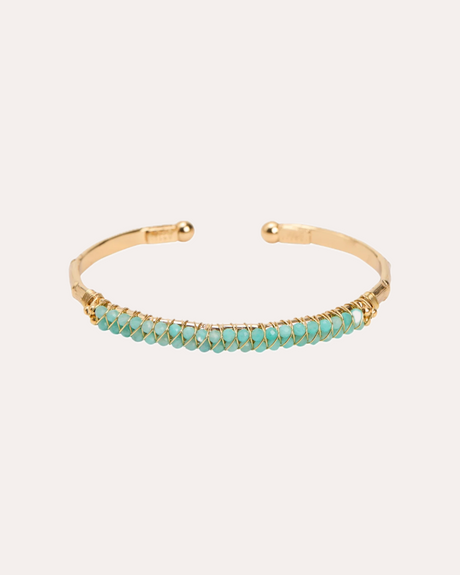 Gas Bijoux Lyre Bangle - Turquoise