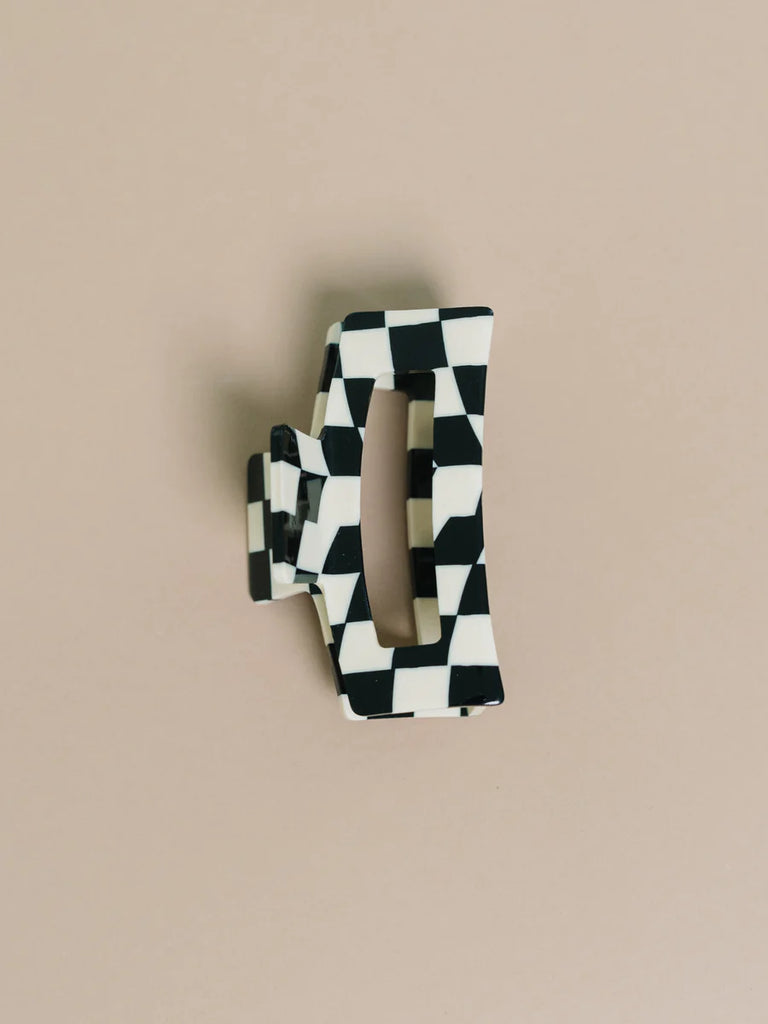 NAT + NOOR Hair Claw - Black Checkered.