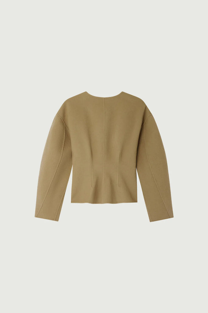SOEUR Dream wool structured jacket - clay