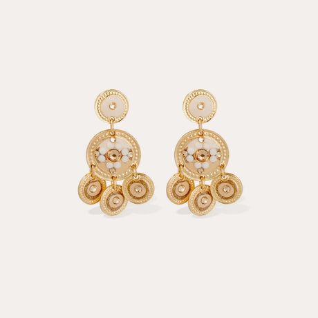 Gas Bijoux Sequin two-row earrings