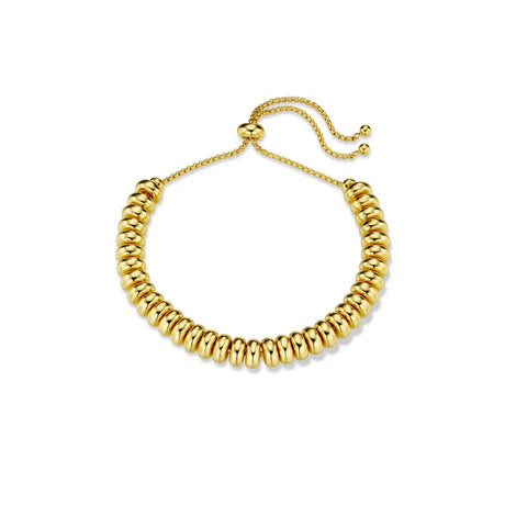 ORELIA - Metal Nugget Adjustable Slider Bracelet - Gold