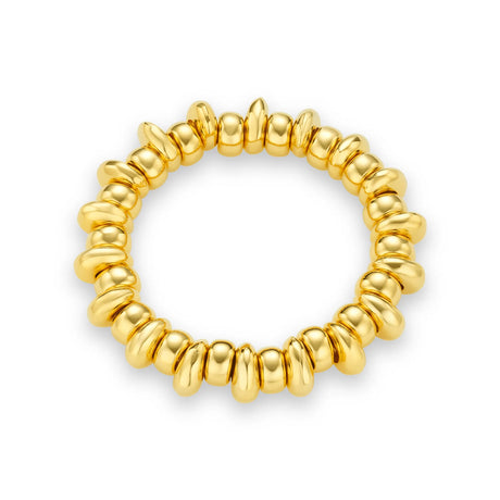 ORELIA - Polished Metal Nugget Stretch Bracelet