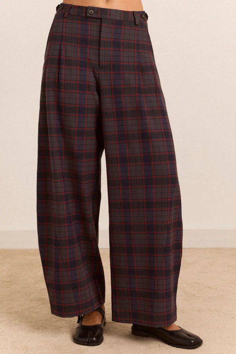 Damson Madder Haisley Trouser - Sirius Check