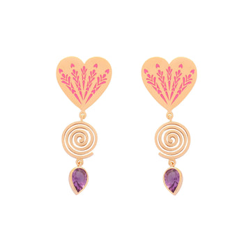 Après Youth I Heart Fireworks Earrings - Pink