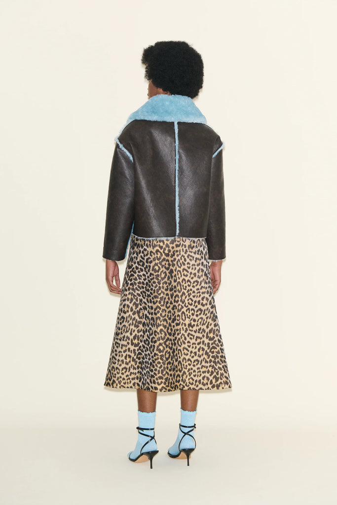 SAMDI - JOHANNA Chocolate and Powder Blue Reversible Jacket