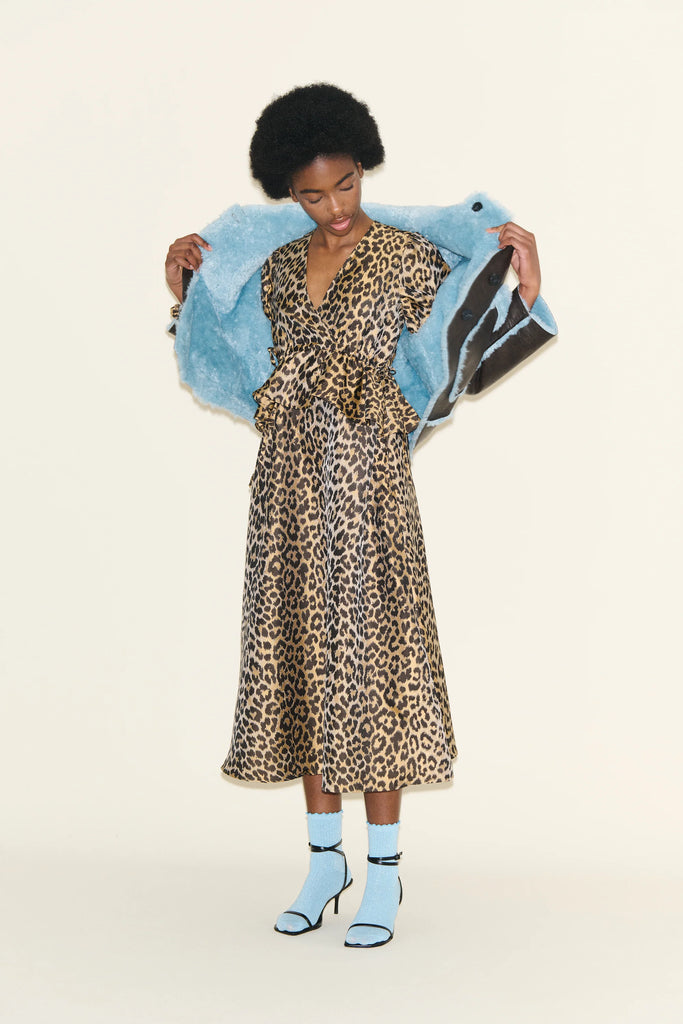 SAMDI - JOHANNA Chocolate and Powder Blue Reversible Jacket