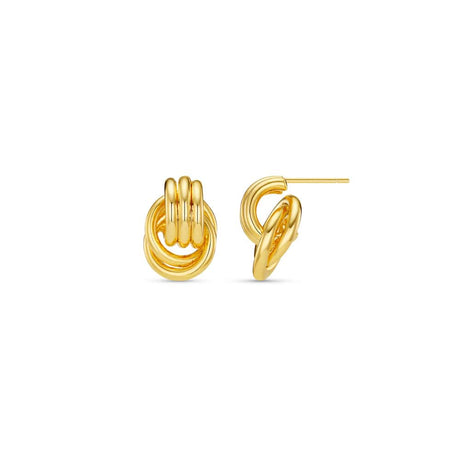 ORELIA - Mini Polished Interlocking Earrings
