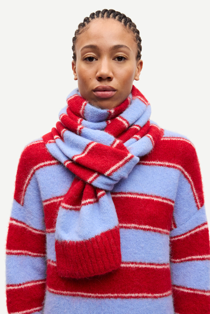 SAMSØE SAMSØE Sajeanne Scarf - Haute Red Stripe