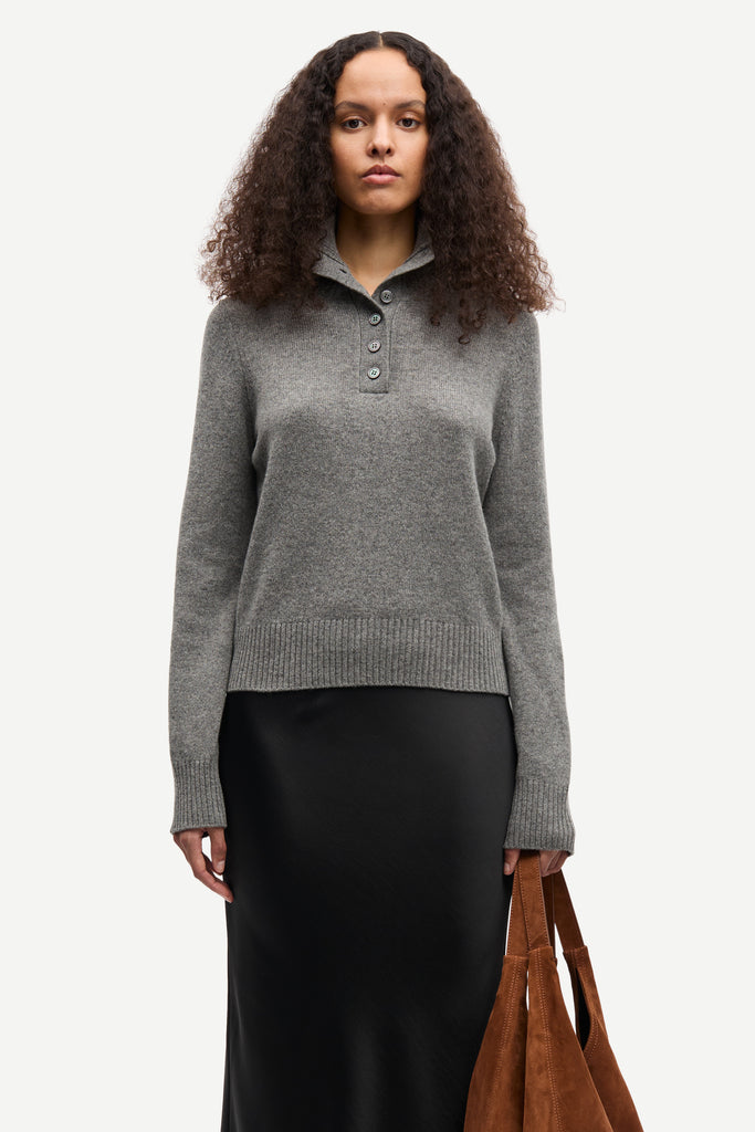 SAMSØE SAMSØE Saelif Turtleneck - Dark Grey Melange