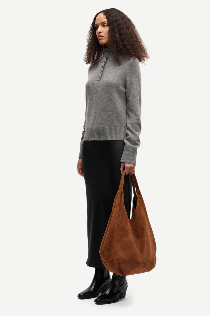 SAMSØE SAMSØE Saelif Turtleneck - Dark Grey Melange