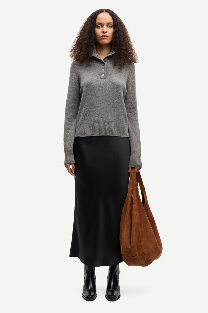 SAMSØE SAMSØE Saelif Turtleneck - Dark Grey Melange
