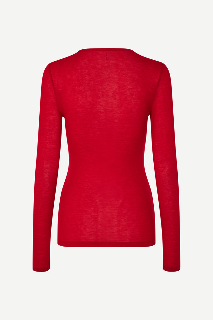 SAMSØE SAMSØE Sadou long sleeved t-shirt - Haute Red